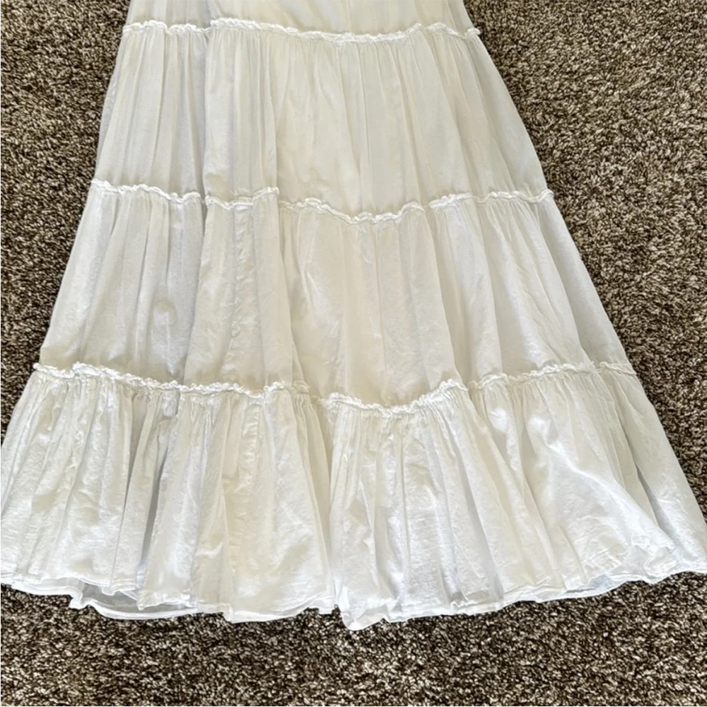 Bohemian Boho White Maxi Peasant Dress Size Small - Picture 3 of 8